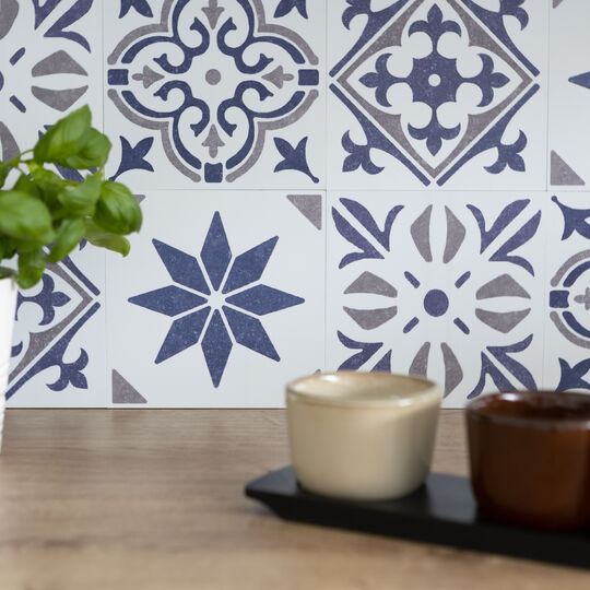 selbstklebende Wandfliesen Wall Tiles Nadia blue (6er Set) image number null